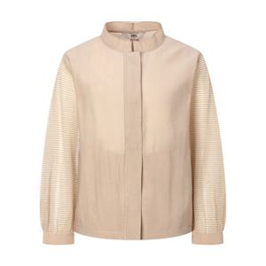 닥스 여성 25SS 베이지 히든버튼 배색 포인트 경량 자켓 DLJA5B502I1