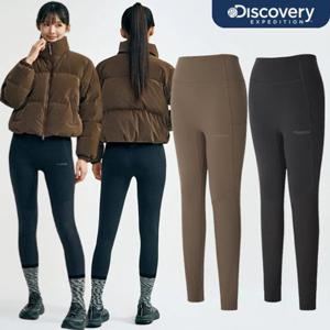 디스커버리 25FW 여성 우븐하이브리드포켓 기모레깅스 DWLG91056