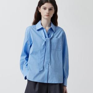 [쥬크]타이 코튼 박시핏 블라우스 Z253MSC009