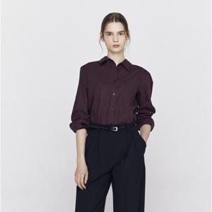 [지오다노]여자 여성 포플린 베이직 긴팔 남방 셔츠 345901