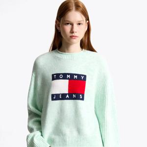 타미진스 여성 멜란지 플래그 립 스웨터 T32F7KTO40TWT1