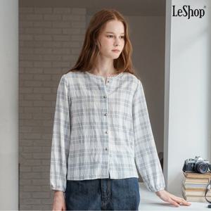 [르샵]체크 레이스 셔링 블라우스 (DP3BA063A)