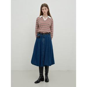 [올리브데올리브]벌룬핏 데님 롱 스커트 OE5AS815