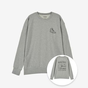 [레노마 옴므]레노마 베스킷볼 맨투맨 멜란지그레이 RROMTT02A