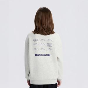 [내셔널지오그래픽키즈]K254USW910 백그래픽 맨투맨 (기모) OATMEAL