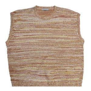 남자 간절기 오버핏 팝콘 라운드 니트조끼 AC-VES-Q016-오렌지