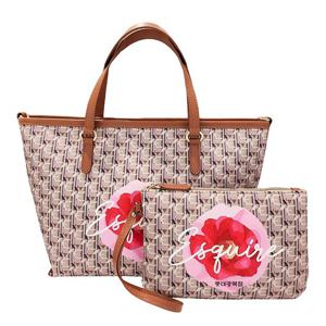 [에스콰이아]25 신상 비건 방수 믹스콤비 경량 모다라 카멜리아 토트 크로스백 EOESHB751CA