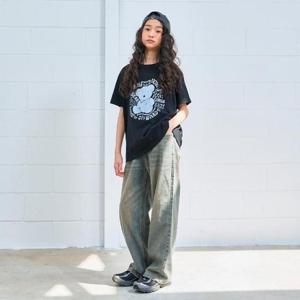 USALL 유솔 HC29 UNI 워싱 와이드 데님 ULTJ25F06