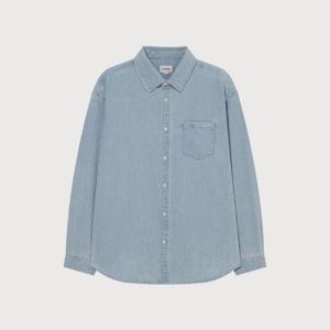 커버낫긴팔티 CQK CO2503SH51-LB 베이직 데님 셔츠 Light Blue