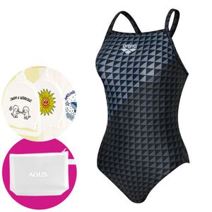 아레나 여성 수영복 일반 원피스 드롭백 A5FL1LD07 BLK 가방 수모행거 증정