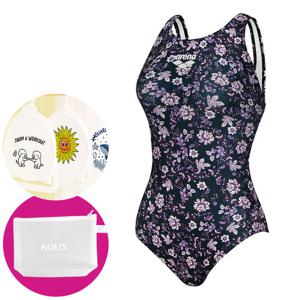 아레나 여성 수영복 일반 원피스 U백 A5FL1LD12 BLK 가방 수모행거 증정