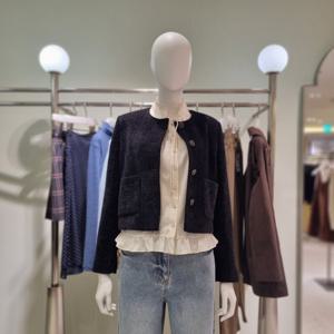 [올리브데올리브] 올리브데올리브 라운드넥 트위드 크롭자켓   OW5XJ155