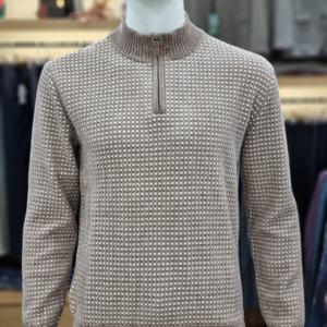 [피에르가르뎅]겨울신상 잔체크 반집업 스웨터 PPKR430582_SH