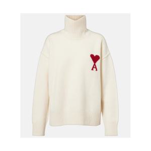 Ami Paris Ami de Cur 버진 울 터틀넥 스웨터 P01074131