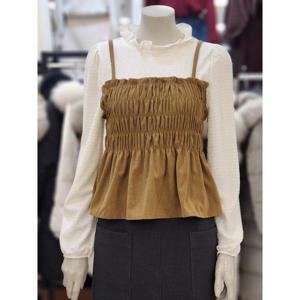 SOUP 세이브존07 프릴 슬리브리스 뷔스티에 OB9LTT11