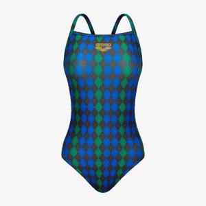 아레나  니팅 아가일 원피스 크로스 스트랩백 (A5FL1LO11GRN)