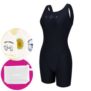 아레나 여성 수영복 일반 블루멧 3부 반신 U백 A5FL1LD42 BLK 가방 수모행거 증정