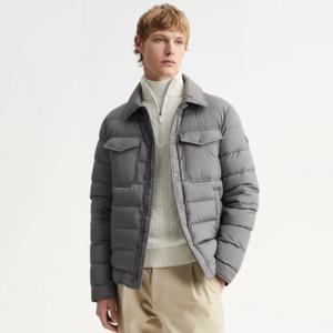 헤지스  25FW  남성 경량 구스다운 패딩 트러커 점퍼 HZJU5D682G2