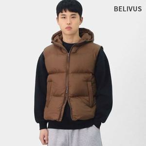 빌리버스 남성 데일리 어반 베스트 후드 점퍼 라이트웜 숏 패딩조끼 BAND016
