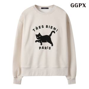 [지지피엑스]기모 레터링 프린팅 오버핏 긴팔 티셔츠 (GPDLW004D)