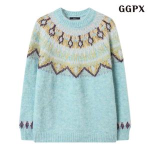 [지지피엑스]빈티지 페어아일 오버핏 긴팔 니트 (GPDKT040D)