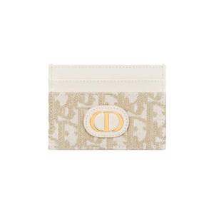 디올 30 몽테인 프리지아 카드 홀더 디올 오블리크 자카드 골드 S2152UQDL-M01E