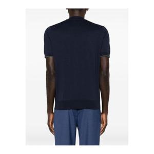 26SS 브루넬로 쿠치넬리 네이비 블루 니트 t 셔츠 M29800104CW425 TP568326781