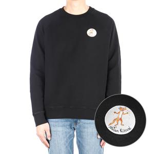 [메종키츠네] (JM00359KM0001 BLACK) 남성 올리 플라워 폭스 맨투맨