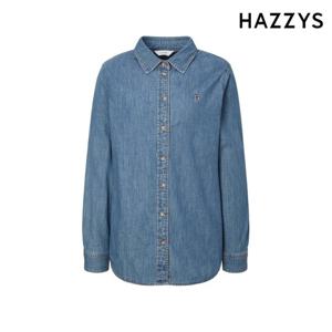 헤지스레이디스  (HSSH5D805) 베이직 셔츠 블루