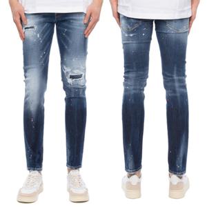 디스퀘어드2 빈티지 워싱 페인팅 스케이터진 S74LB1255