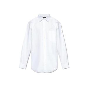 26 SS 발렌시아가 롱슬리브 싱글 브레스트 포켓 셔츠 화이트 814009TRM28