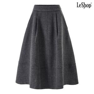 [르샵]플레어 뒷 밴딩 미디 스커트 (DP4WH014A)