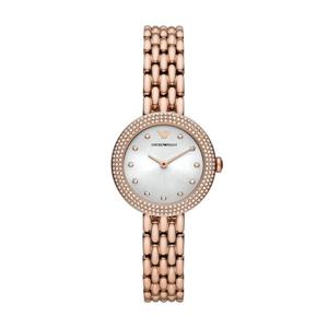 엠포리오아르마니 AR11508 크리스탈 실버 다이얼 쿼츠 여성 메탈 시계