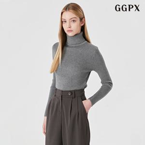 [지지피엑스]심플 베이직 비스코스 하이넥 긴팔 니트 (GODKT003D)
