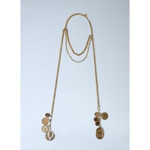 끌로에 코인 펜던트 더블 체인 목걸이 CH26SJN23CB7 9HA