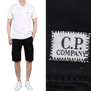 22SS CP 컴퍼니 렌즈와펜 카고 포켓 반바지 블랙 12CMBE062A 005694G 999