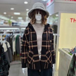 더스토아 DP01 큰 체크 후드 점퍼 가디건 T25vdd266p025