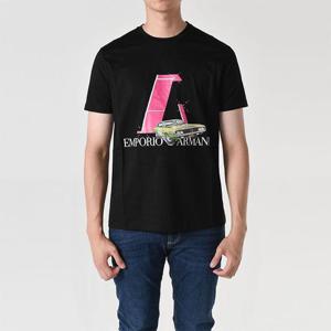 알마니 엠포리오 레이싱 반팔티셔츠 블랙 3L1T8P 1JW5Z F015