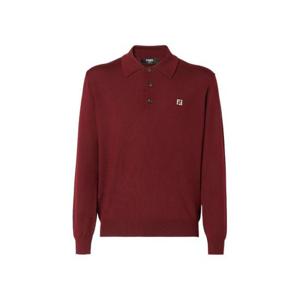 26SS Fendi 버건디 stretch 울 폴로 셔츠 FZC167AU84F0HM6 TP569825396