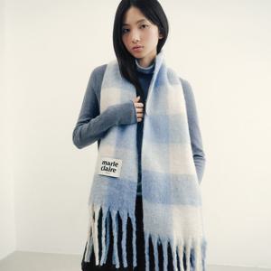 [마리끌레르] [정가49,000원] 미니 코튼캔디 체크 머플러(MAEDSC04MSB)