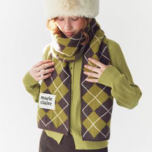 [마리끌레르][정가59,000]아가일 자카드 머플러(MAFDSC08NBR)