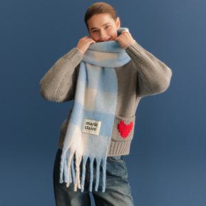 [마리끌레르][정가59,000]코튼캔디 체크 머플러 5종 택1(MODDSC01MB)