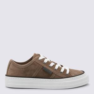 26SS 브루넬로 쿠치넬리 Suede trainers with shiny tab MZSFG3221C8849 TP569900608