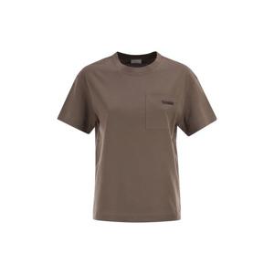 26SS 브루넬로 쿠치넬리 코튼 저지 T 셔츠 with Shiny Tab M0T81EC710C9286 TP569943294