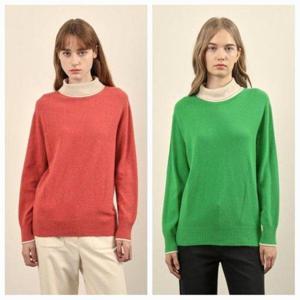 올리비아로렌 MG01 넥배색 라쿤 풀오버_ VOCBL4WA321