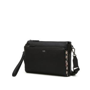 [인기신상] [DBBA6E112BK] 블랙 로고장식 소가죽 크로스백