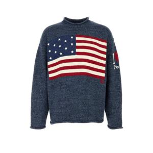 26SS 폴로 랄프 로렌 Melange 블루 코튼 오버사이즈 스웨터 710P05225001 TP569972506