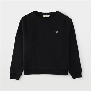 메종키츠네 트리컬러 폭스 패치 스웨트셔츠 AW00302KM0002 BK