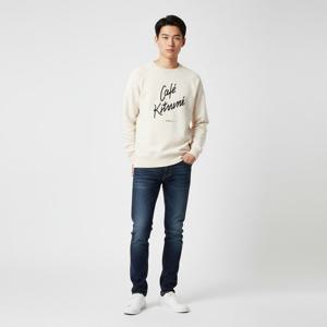 메종키츠네 카페 키츠네 로고 남녀공용 스웨트셔츠 SPCKU00300 LT