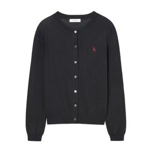 [헤지스]헤지스 브이넥 울혼방 긴팔 가디건 블랙 HSSW5AC14BK